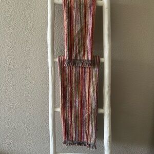 MISSONI Multi-Colored Stripped Hand & Bath Towels with Fringe / Set of 2…